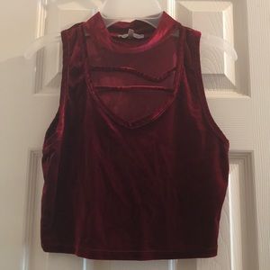 Velvety crop top